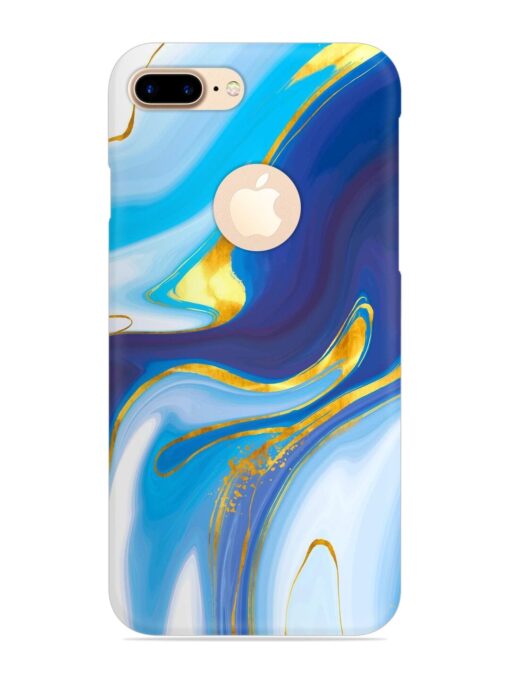 Watercolor Background With Golden Foil Snap Case for Apple Iphone 7 Plus (Logo Cut) Zapvi