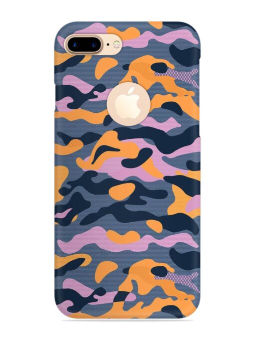 Camouflage Army Military English Orange Art Snap Case for Apple Iphone 7 Plus (Logo Cut) Zapvi