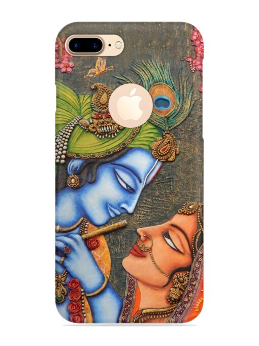 Lord Radha Krishna Flute Art Snap Case for Apple Iphone 7 Plus (Logo Cut) Zapvi