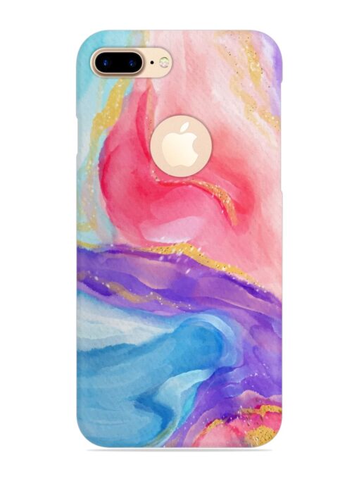 Watercolor Gradient Snap Case for Apple Iphone 7 Plus (Logo Cut) Zapvi