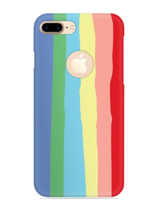 Rainbow Premium Shade Snap Case for Apple Iphone 7 Plus (Logo Cut) Zapvi