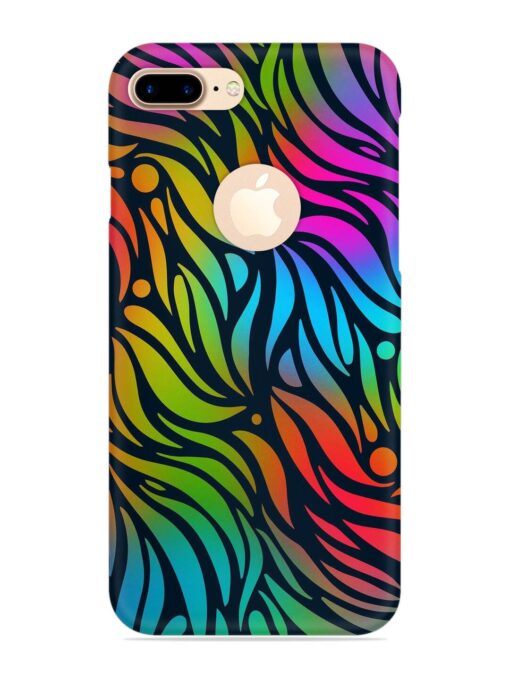 Abstract Leaf Design Snap Case for Apple Iphone 7 Plus (Logo Cut) Zapvi