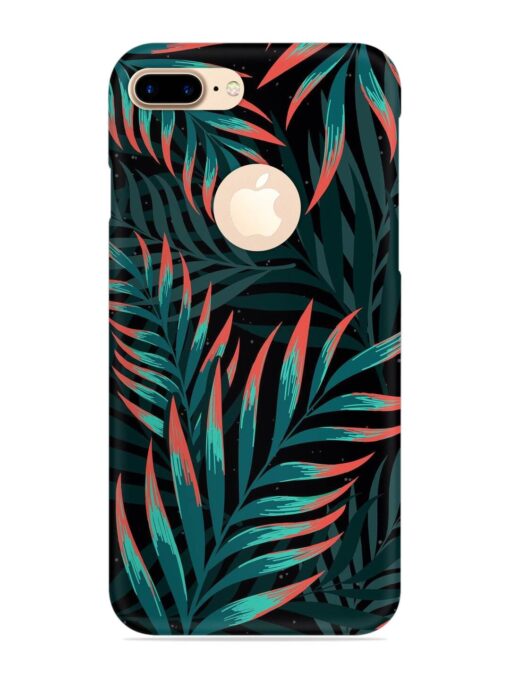 Green Leaf Art Snap Case for Apple Iphone 7 Plus (Logo Cut) Zapvi