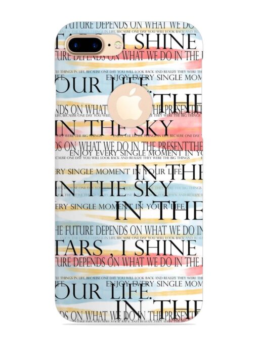 Seamless Slogans Pattern Snap Case for Apple Iphone 7 Plus (Logo Cut) Zapvi