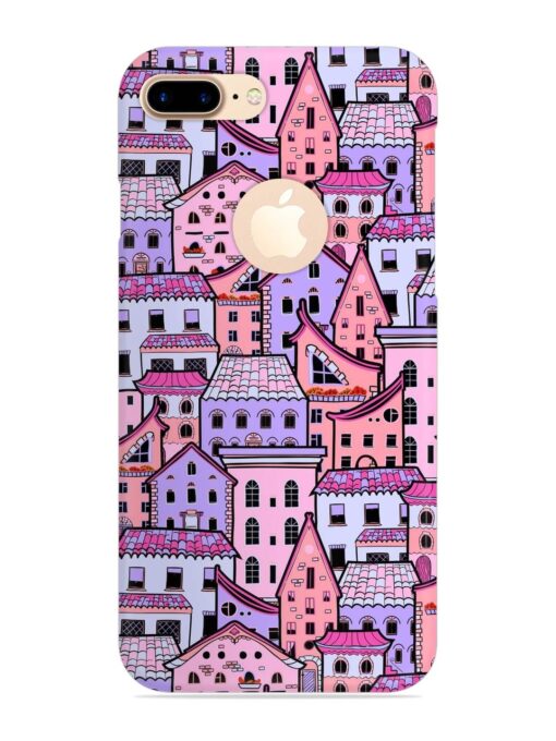 Seamless Pattern Houses Snap Case for Apple Iphone 7 Plus (Logo Cut) Zapvi