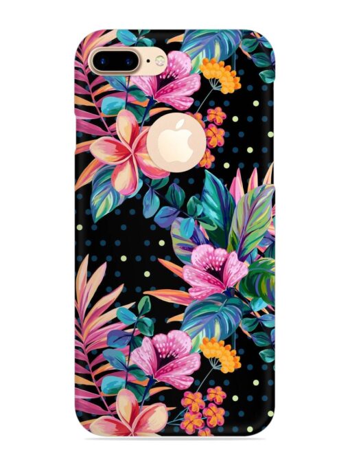 Seamless Floral Pattern Snap Case for Apple Iphone 7 Plus (Logo Cut) Zapvi