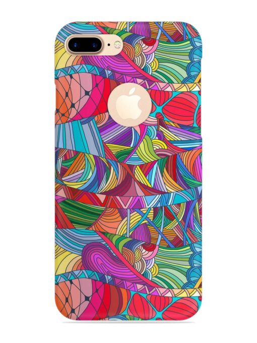 Seamless Patterns Hand Drawn Snap Case for Apple Iphone 7 Plus (Logo Cut) Zapvi