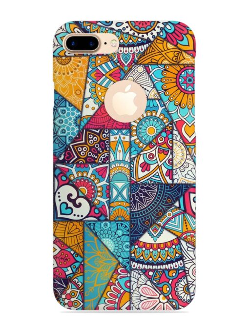 Patchwork Pattern Vintage Snap Case for Apple Iphone 7 Plus (Logo Cut) Zapvi