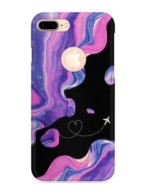 Glitter Art Snap Case for Apple Iphone 7 Plus (Logo Cut) Zapvi