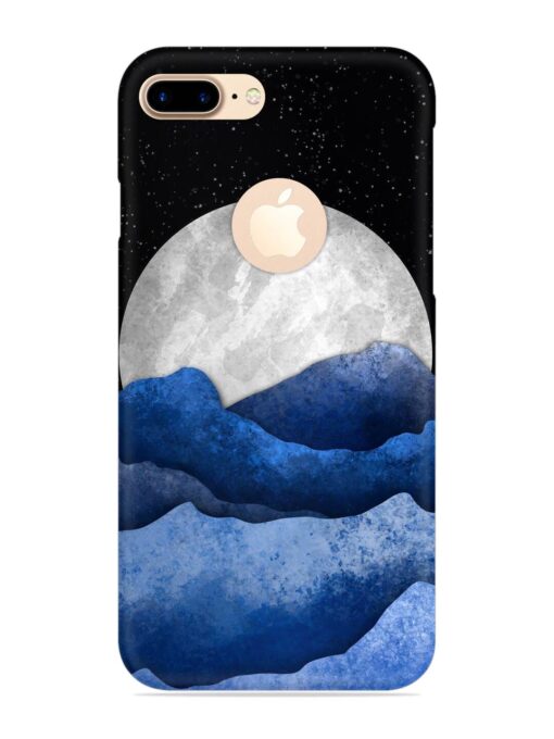 Full Moon Mountain Vector Snap Case for Apple Iphone 7 Plus (Logo Cut) Zapvi