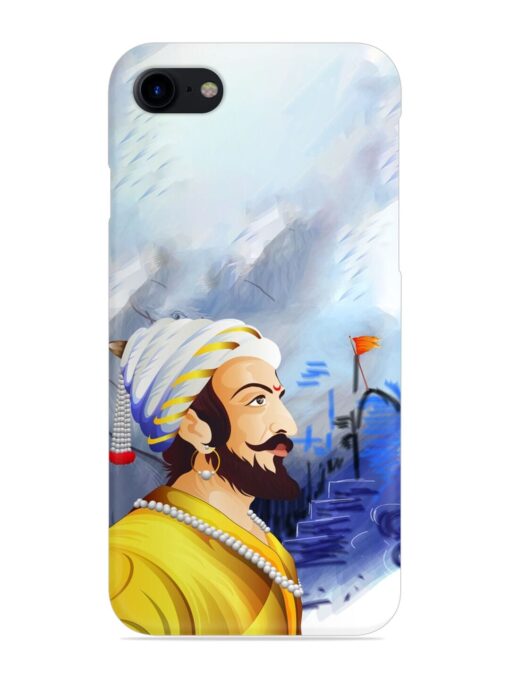 Shivaji Maharaj Color Paint Art Snap Case for Apple Iphone 8 Zapvi