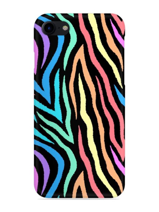 Colorful Abstract Zebra Snap Case for Apple Iphone 8 Zapvi