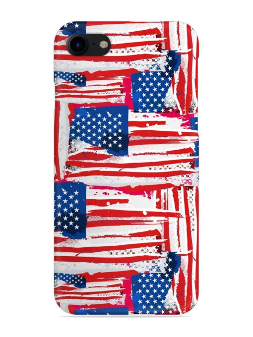 Usa Flag Seamless Snap Case for Apple Iphone 8 Zapvi