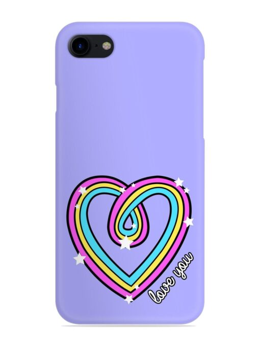 Colorful Rainbow Heart Snap Case for Apple Iphone 8 Zapvi