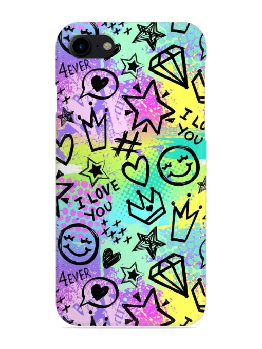 Bright Seamless Pattern Snap Case for Apple Iphone 8 Zapvi