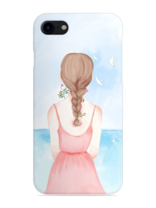 Watercolor Girl Vector Snap Case for Apple Iphone 8 Zapvi