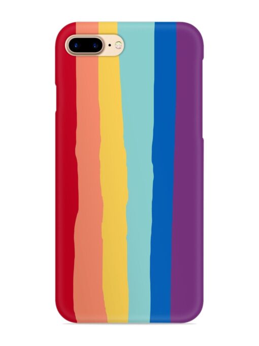 Rainbow Genuine Liquid Snap Case for Apple Iphone 8 Plus Zapvi