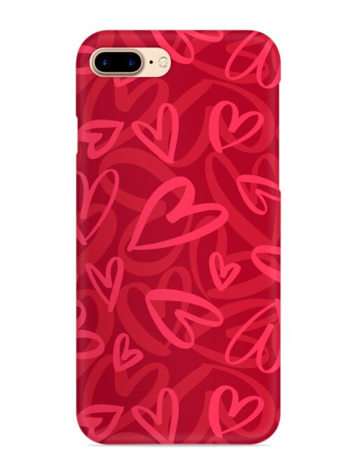 Seamless Romantic Pattern Snap Case for Apple Iphone 8 Plus Zapvi