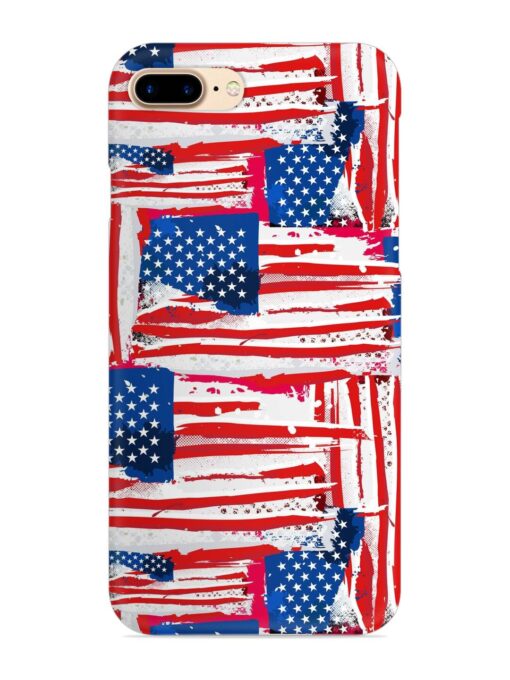 Usa Flag Seamless Snap Case for Apple Iphone 8 Plus Zapvi