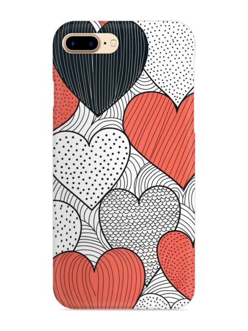 Girly Heart Seamless Snap Case for Apple Iphone 8 Plus Zapvi