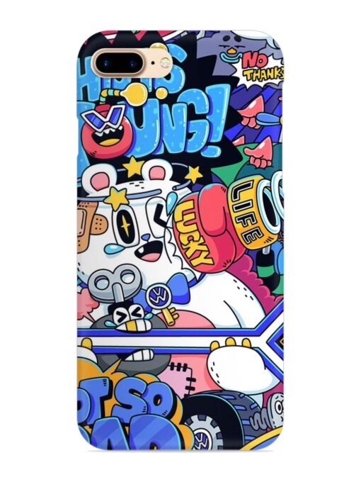 Universal Doodle Snap Case for Apple Iphone 8 Plus Zapvi