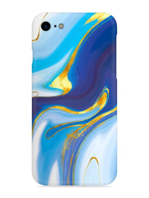 Watercolor Background With Golden Foil Snap Case for Apple Iphone Se (2020) Zapvi