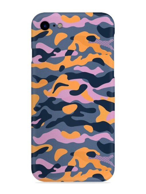 Camouflage Army Military English Orange Art Snap Case for Apple Iphone Se (2020) Zapvi