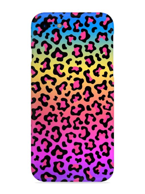 Neon Rainbow Colored Snap Case for Apple Iphone Se (2020) Zapvi