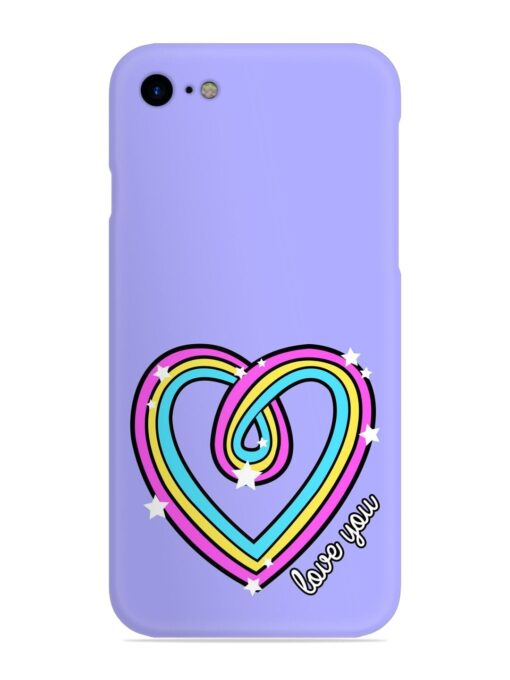 Colorful Rainbow Heart Snap Case for Apple Iphone Se (2020) Zapvi