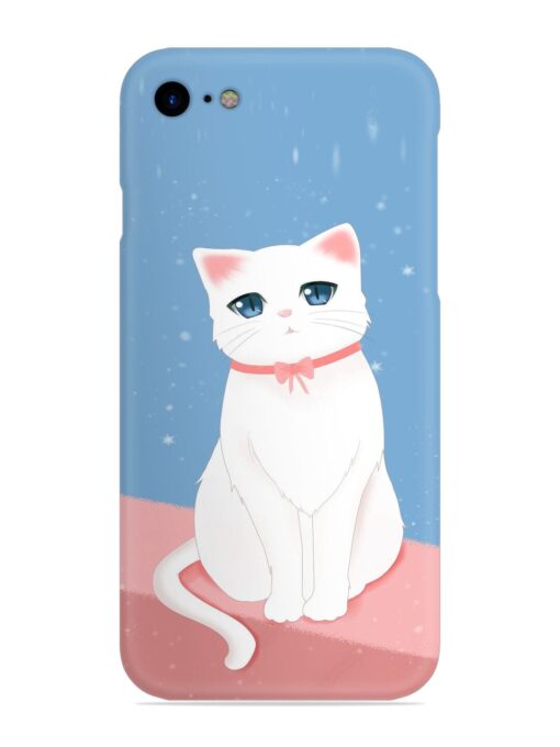 Cute White Cat Snap Case for Apple Iphone Se (2020) Zapvi