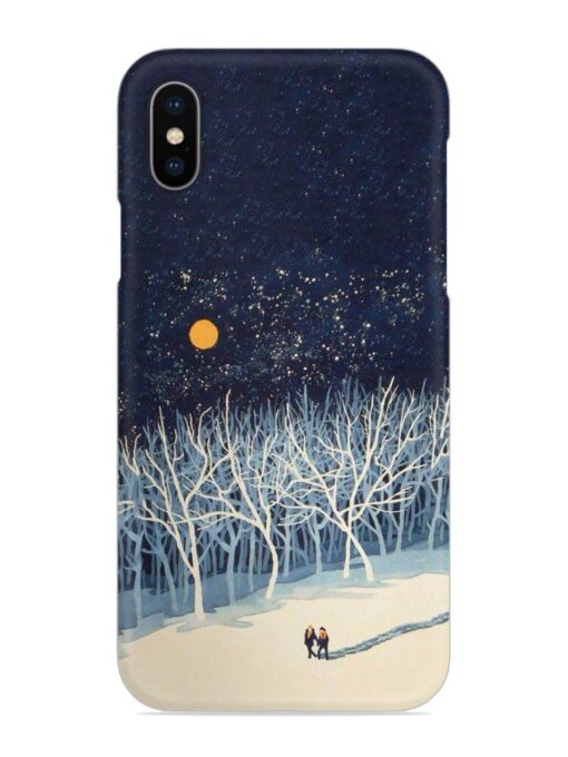 Full Moon Snowshoe Tour Snap Case for Apple Iphone X Zapvi