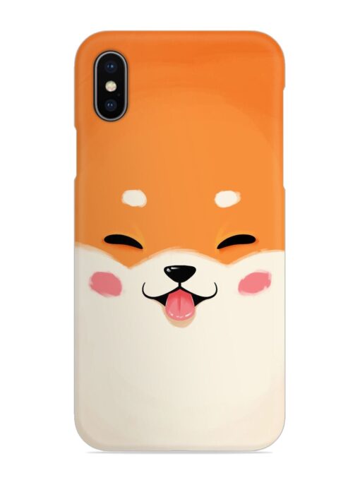 Cute Dog Face Vector Snap Case for Apple Iphone X Zapvi