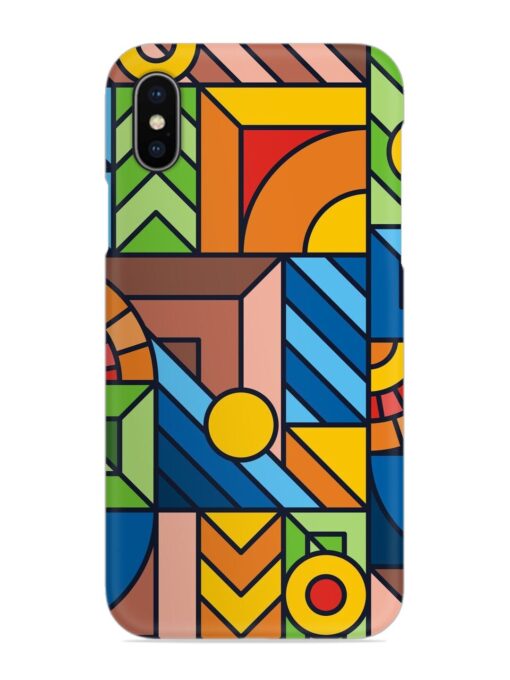 Colorful Geometric Snap Case for Apple Iphone X Zapvi