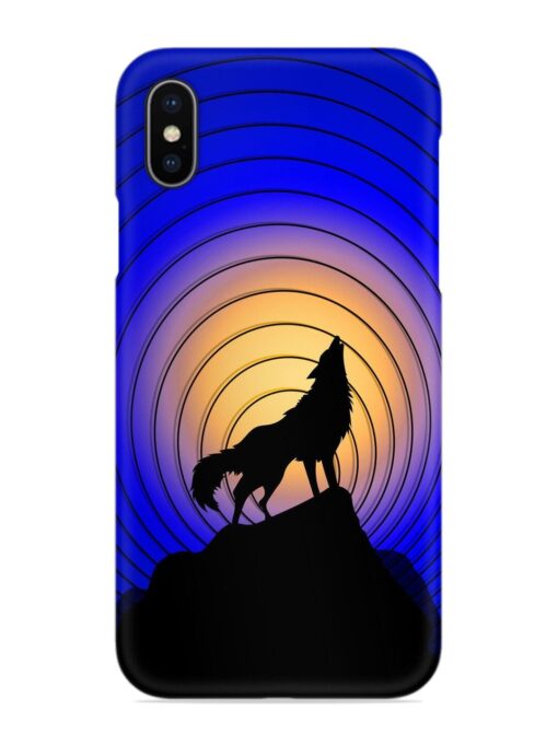 Fox Roaring Design Snap Case for Apple Iphone X Zapvi