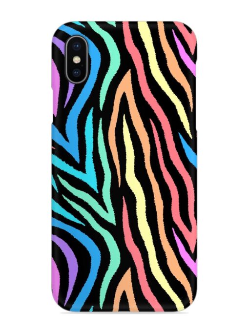 Colorful Abstract Zebra Snap Case for Apple Iphone X Zapvi