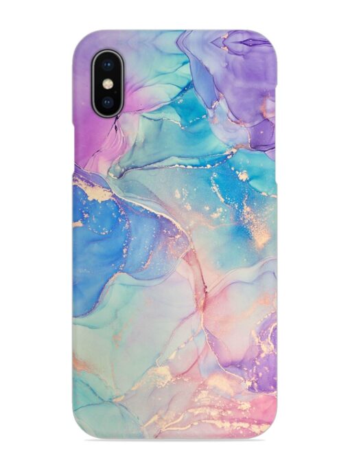 Alcohol Ink Colors Snap Case for Apple Iphone X Zapvi