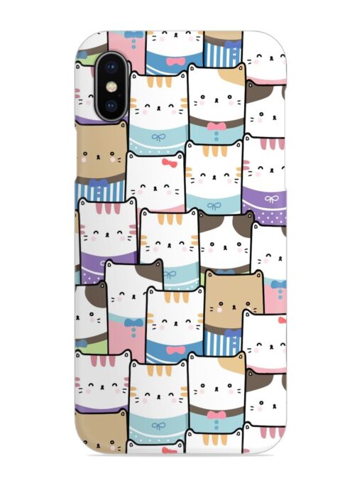 Cute Adorable Cat Snap Case for Apple Iphone X Zapvi