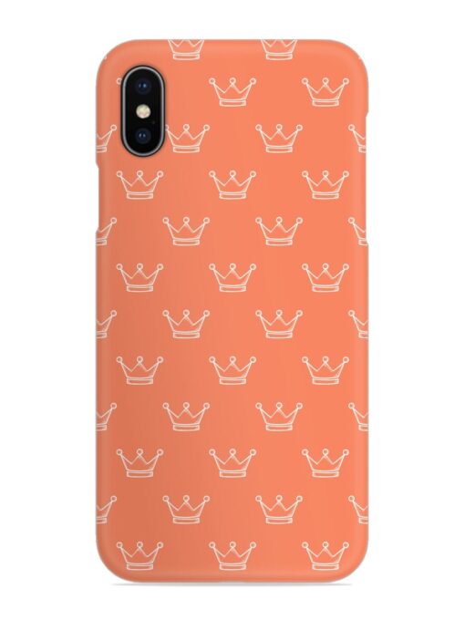 Hand Drawn Crown Snap Case for Apple Iphone X Zapvi