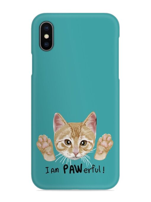 Typography Slogan Cat Snap Case for Apple Iphone X Zapvi