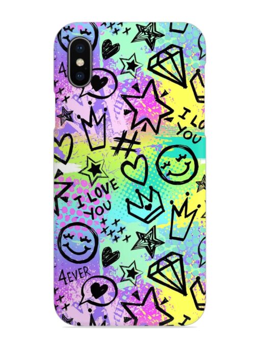 Bright Seamless Pattern Snap Case for Apple Iphone X Zapvi