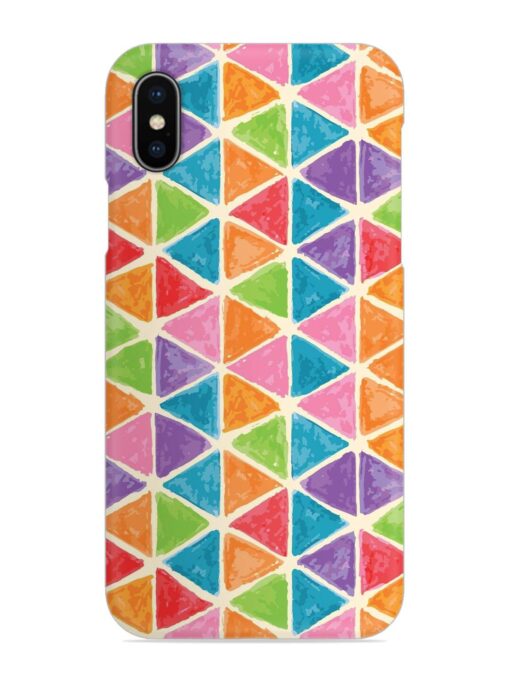 Seamless Colorful Isometric Snap Case for Apple Iphone X Zapvi