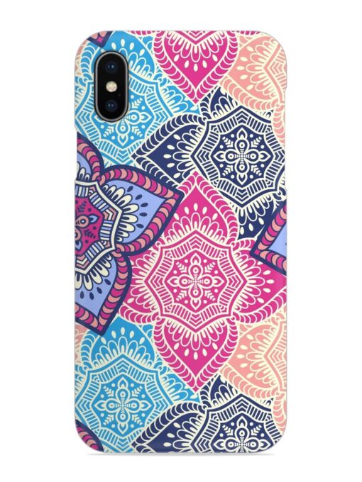 Ethnic Floral Seamless Snap Case for Apple Iphone X Zapvi