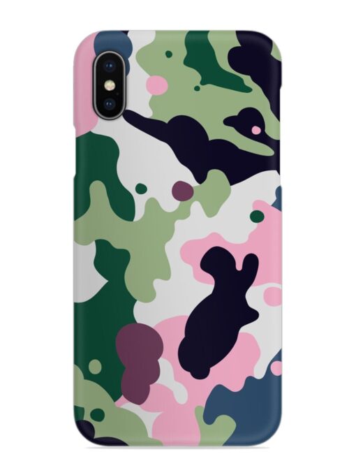 Seamless Funky Camouflage Snap Case for Apple Iphone X Zapvi