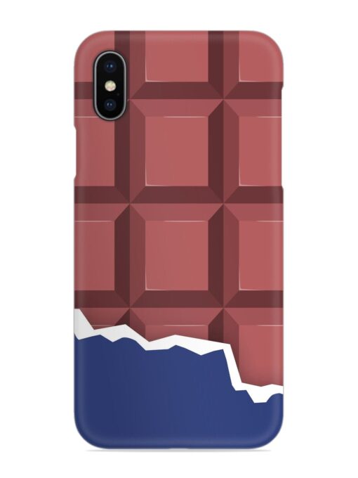 Chocolate Vector Art Snap Case for Apple Iphone X Zapvi