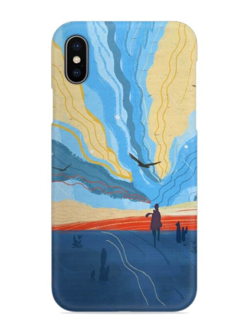 Minimal Abstract Landscape Snap Case for Apple Iphone X Zapvi