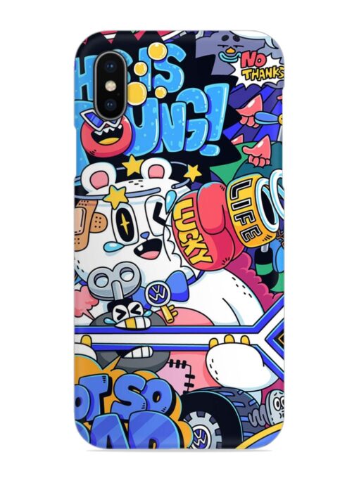 Universal Doodle Snap Case for Apple Iphone X Zapvi