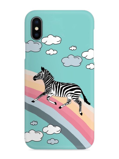 Running Zebra Snap Case for Apple Iphone X Zapvi