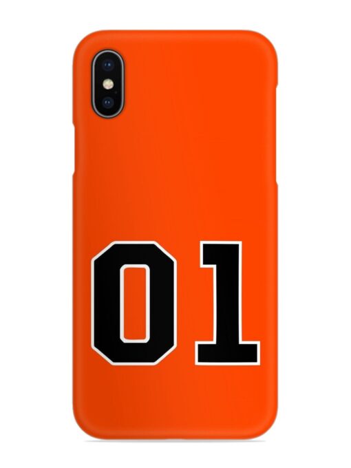 01 Number Snap Case for Apple Iphone X Zapvi