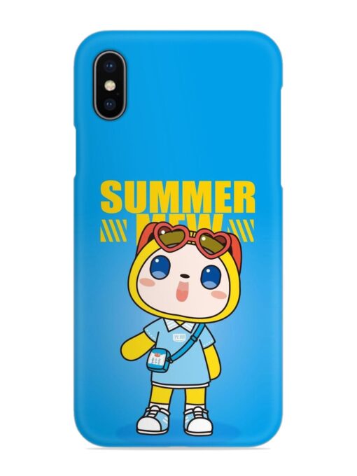 Summer Mew Cartoon Snap Case for Apple Iphone X Zapvi