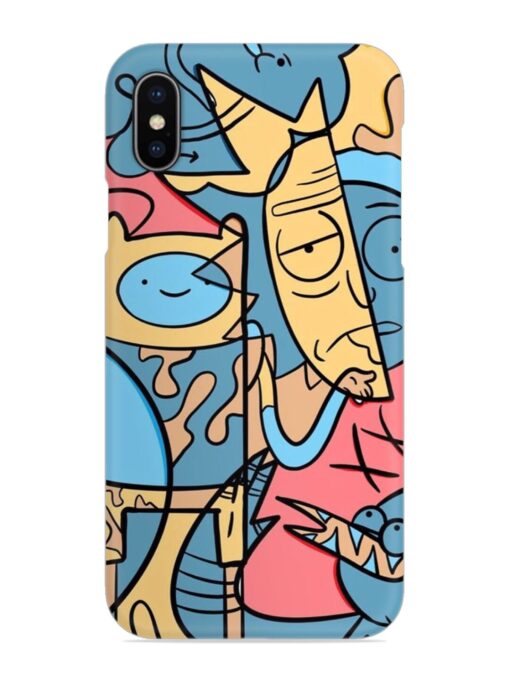 Silly Face Doodle Snap Case for Apple Iphone X Zapvi